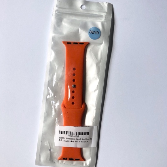 5/$20 NEW Pumpkin ORANGE Silicone Sport Band Apple Watch 38/40/41mm S/M - Picture 8 of 9